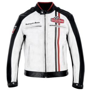 Helstons x MOTUL Leather Jacket Indy Buffalo (weiß)