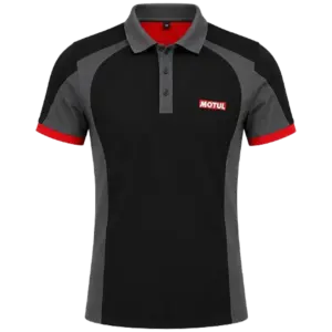 MOTUL 300V SHORT SLEEVE POLO BLACK FOR MEN